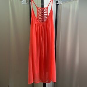 Coral Sleeveless Dress
